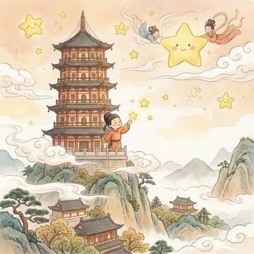 夜宿山寺插图