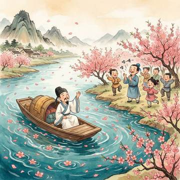 赠汪伦插图