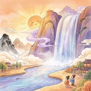 望庐山瀑布插图