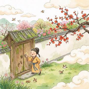 游园不值插图