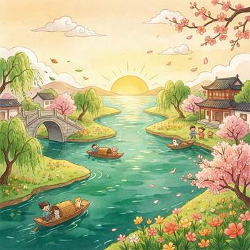 忆江南插图