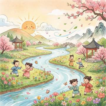 春日插图
