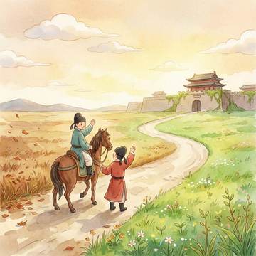 赋得古原草送别插图