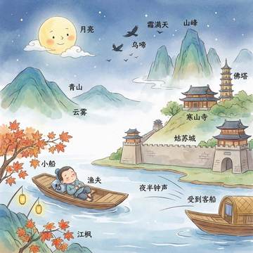 枫桥夜泊插图