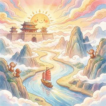 早发白帝城插图